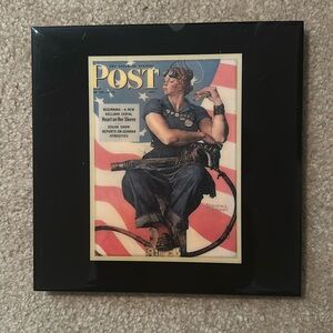 Rosie the Riveter Trivet, 6” x 6”, Norman Rockwell Saturday Evening Post cover